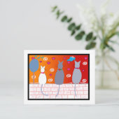 猫が夕暮れ ポストカード (スタンド正面)