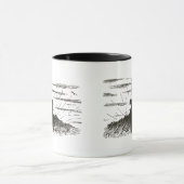 猫が夕焼けを眺める マグカップ (中央)