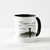 猫が夕焼けを眺める マグカップ (正面右)