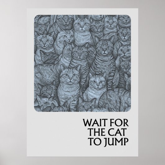 猫が多い – 諺 ポスター (正面)