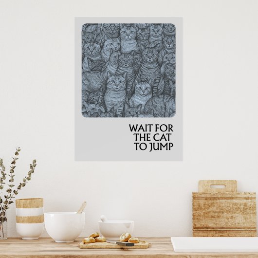 猫が多い – 諺 ポスター (キッチン)