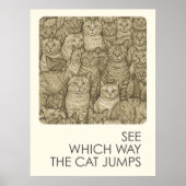 猫が多い – 諺 ポスター (正面)