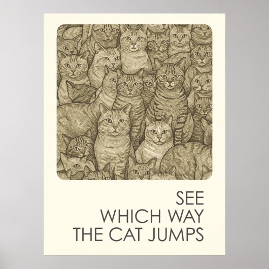 猫が多い – 諺 ポスター (正面)