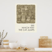 猫が多い – 諺 ポスター (キッチン)