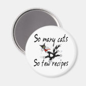 猫が多くてレシピが少ない マグネット (正面/裏面)