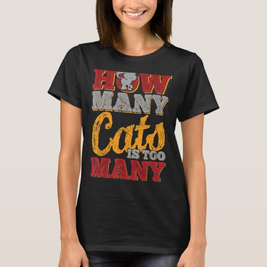 猫が多すぎる Tシャツ (正面)