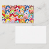 猫が多カラフルい|子猫柄の贈り物 名刺 (正面/裏面)