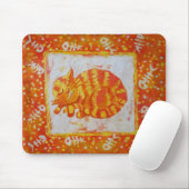 猫が夢に見る魚 マウスパッド (マウス)