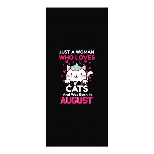 猫が大好きで住んでいた生まれ女性威厳がある ラックカード (正面)