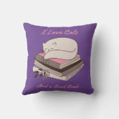 猫が大好きで、良い本 クッション (裏面)