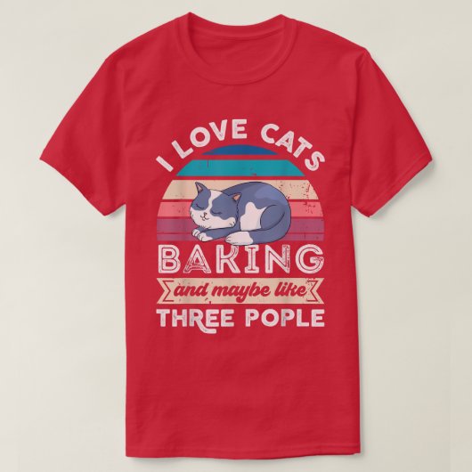 猫が大好きで、1962年の3人が好き Tシャツ (デザイン正面)