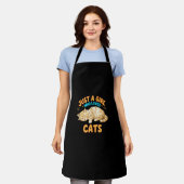 猫が大好きな女の子かわいい子猫恋人の子に エプロン (着用した状態)