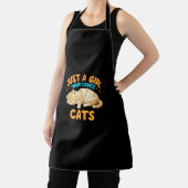 猫が大好きな女の子かわいい子猫恋人の子に エプロン (インサイチュ)