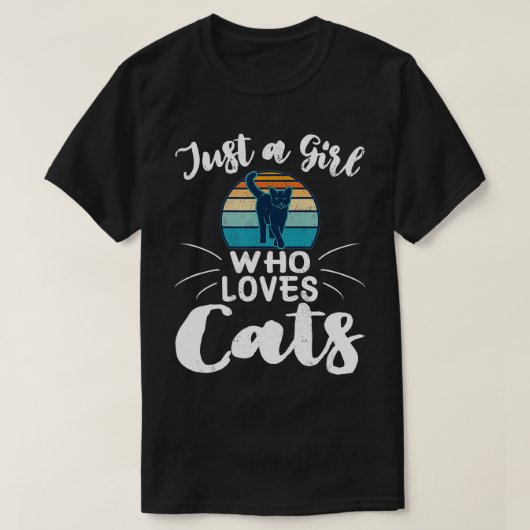 猫が大好きな女の子かわいい猫好きギフトCa Tシャツ (デザイン正面)
