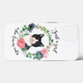 猫が大好きな女の子だけの青いフローラ Case-Mate iPhoneケース (裏面 (横))