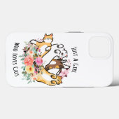 猫が大好きな女の子フローラドードル Case-Mate iPhoneケース (裏面 (横))