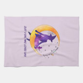 猫が大好きな女の子 キッチンタオル (横)