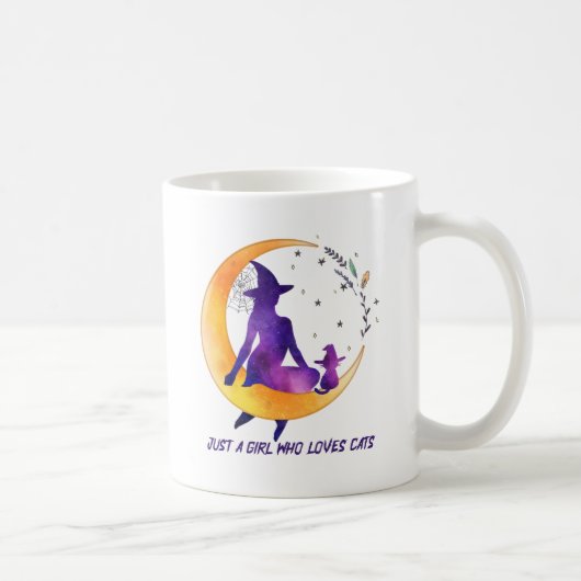 猫が大好きな女の子 コーヒーマグカップ (右)