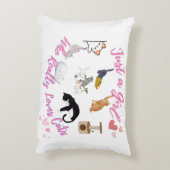 猫が大好きな少女 アクセントクッション (裏面(縦))