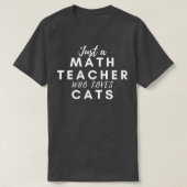 猫が大好きな数学の先生 Tシャツ (デザイン正面)