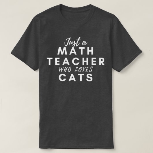 猫が大好きな数学の先生 Tシャツ (デザイン正面)