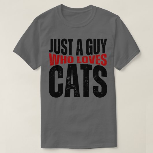 猫が大好きな男おもしろい猫好き Tシャツ (デザイン正面)