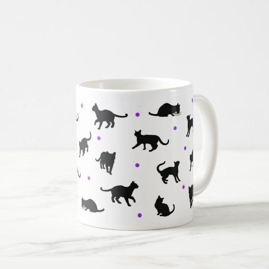 猫が大好きパターン(の模様が)あるな コーヒーマグカップ (正面右)