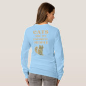 猫が大好きロングスリーブTシャツ(女性用) Tシャツ (裏面フル)