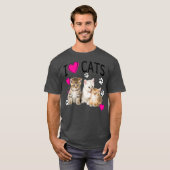 猫が大好き猫好き子猫が大好き Tシャツ (正面フル)