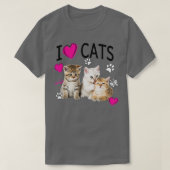 猫が大好き猫好き子猫が大好き Tシャツ (デザイン正面)