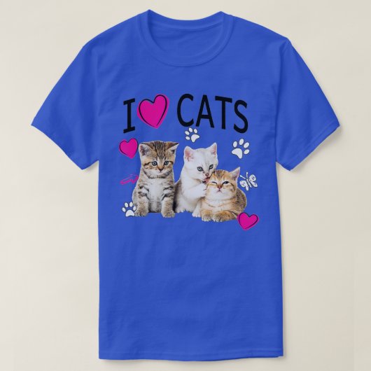 猫が大好き猫好き子猫が大好き Tシャツ (デザイン正面)