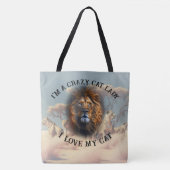 「猫が大好き」おもしろいカスタム女性トートバッグ トートバッグ (正面)