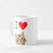 猫が大好き オリジナル写真マグカップ コーヒーマグカップ (正面左)