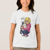 猫が大好き トライブレンドＴシャツ (正面)