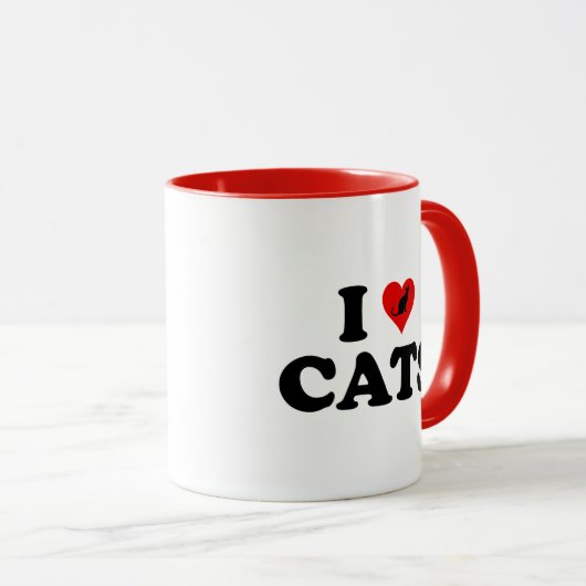 猫が大好き マグカップ (正面右)