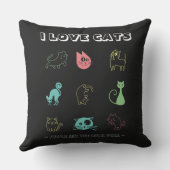 猫が大好き – 人が働き過ぎ(V5) クッション (裏面)