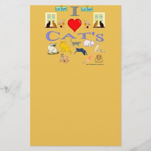 猫が大好き 便箋 (正面)