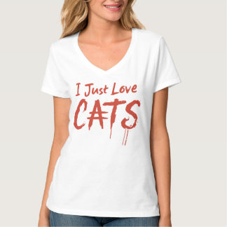 猫が大好き – 文字猫好きTシャツ Tシャツ