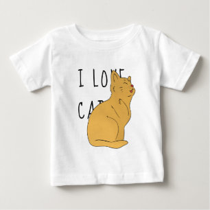 猫が大好き – 素敵なスケッチ-ベビートップ ベビーTシャツ