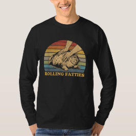 猫が太ったおやつを転がす 面白い Tシャツ