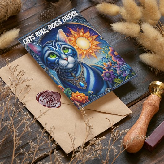 猫が太陽の下を照らすヒゲ ポストカード