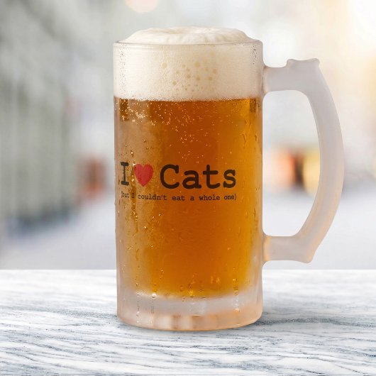 猫が好きだけど丸ごと1匹食べるのは無理 フロストグラスビールジョッキ