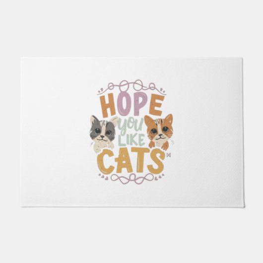 猫が好きでいるといいね ドアマット (正面)