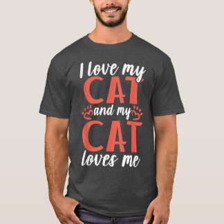 猫が好きで、猫は猫好きで  Tシャツ