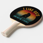 猫が好きで、3人も好きだ 卓球ラケット (正面アングル)