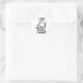 猫が好きなことをする猫おもしろいの姿勢 ラウンドシール (バッグ)