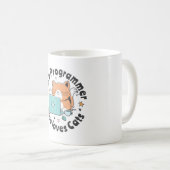 猫が好きなプログラマ コーヒーマグカップ (正面右)