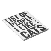 猫が好きな人のリストおもしろい猫好き ノートパッド (アングル)