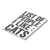 猫が好きな人のリストおもしろい猫好き ノートパッド (回転)