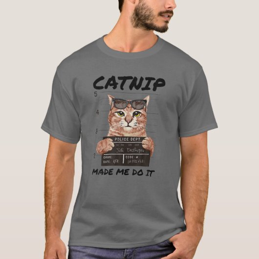 猫が好きになおもしろいった猫 Tシャツ (正面)